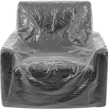 Extra Large Plastic Chair Covers, Waterproof Couch Covers for Moving, Dust Proof Plastic Couch Cover for Moving Storage, Furniture Cover Protectors for Armchair Recliner Sofa Chaise(78.7×39.4×27.6 In)