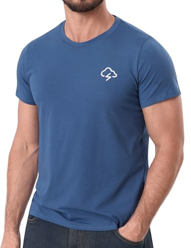 iClosam T Shirt Herren Baumwolle Kurzarm Rundhals Regular Fit | Weich und elastisch, bedruckte und einfarbige Varianten, vielseitig für Alltag, Freizeit und Sommer
