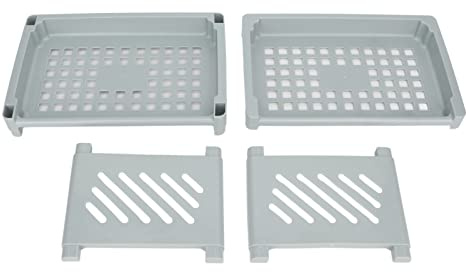 Schreibtisch Organizer Aufbewahrungsregal PP Hohl Design 2 Stufen für Zuhause Badezimmer Tisch