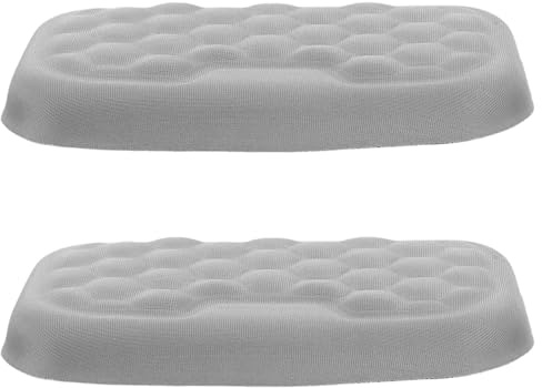 Alipis 2pcs Memory Foam Mouse Wrist Cushion for Office Typing and Gaming – Ergonomic Desk Hand Support Pad with Grey Stretch Fabric Cover, Laptop Wrist Rest Protector
