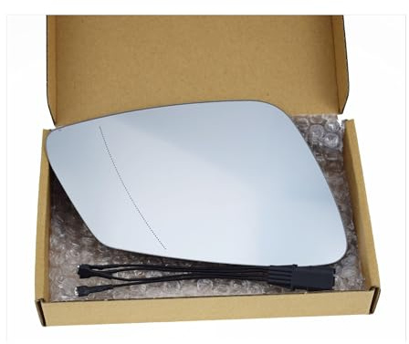 Rückspiegel Einstellbar Konvex, Passend für Bmw E60 E61 E63 E64 F01 F13 F18 Weitwinkel-beheiztes Rückspiegelglas links rechts 51167186587, 51167186588(1 Pcs Right Side)