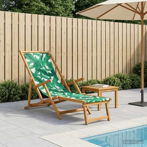 Ordellia Chaise Longue Pliante en Bois d’Eucalyptus Massif 3 Positions avec Repose Pieds, transat inclinable pour Jardin terrasse Balcon Piscine Plage extérieur 110 kg