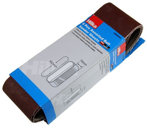 6PCE ASSTD Belt Sander Sheets