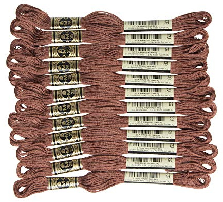 DMC 6-Strand Embroidery Cotton Floss, Ultra Very Dark Desert Sand