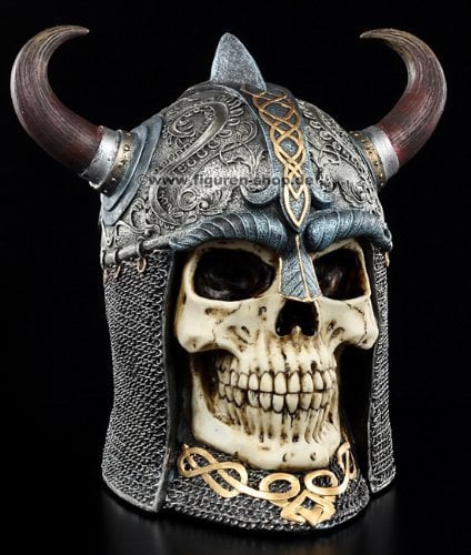 Totenkopf Figur - Wikinger - Skull Figur Statue