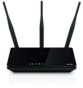 D-Link DIR-809 Router Wireless, Tecnologia AC750, 4 Porte Gigabit + WAN, 3 Antenne Esterne, Modalità Range Extender Wi-Fi, Nero/Antracite