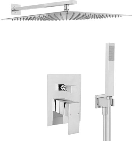 Welfenstein Unterputz Set komplett 34-40HC7Q Regenbrause Edelstahl 40x40cm