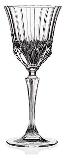 RCR Cristalleria Italiana S.p.a. Linea Adagio | Calici da Acqua e Vino in Vetro Bicchieri Moderni Set 6 Biccheri di Cristallo da 8 Cl