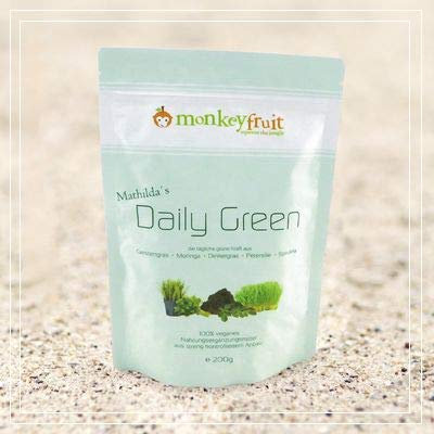 Mathilda´s Daily Green Tabs mit Spirulina, Gerstengras, Dinkelgras, Moringa & Petersilie von MonkeyFruit, 800 Tabletten, Smoothie in a tablet (by VivaNutria)