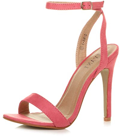 AJVANI high heel ankle strap barely there strappy sandals shoes size 4 37