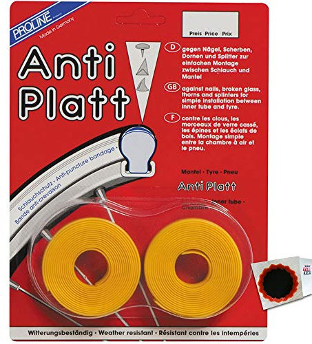 Asista Einlegeband Anti-Platt per Paar 19-23/622 23mm breit gelb Fahrrad