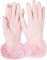 styleBREAKER Damen Unifarbene Touchscreen Stoff Handschuhe mit Kunstfell Besatz am Bund, warme Fingerhandschuhe Winter 09010028, Farbe:Rose