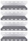 LOKHING 92341 44CM BBQ Diffuseur de Chaleur pour Nexgrill, Char-Broil, CosmoGrill avec Autres Modèles Flamme Gril, Acier Inoxydable Plaque Chauffante Pièces de Rechange, Paquet 4