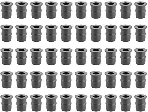 Aramox Motorrad Windschutzscheibe Verschluss, motorrad windschild mutter, M5 Gummimuttern Schwarz 5mm metrisches Motorrad Windschutzscheibenverkleidungs-Befestigungswerkzeug(A(50pcs))