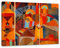 Pixxprint Paul Klee - Tempelgärten, Größe: 120x80cm, Leinwandbild, fertig gespannt, Wandbild, Dekoration, Kunstdruck, kein Poster