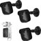 HOLACA Blink Outdoor Camera Halterung, wetterfeste Schutzhülle und um 360 Grad verstellbare Wandhalterung mit Blink Sync Modul 2 Halterung für Blink Outdoor Camera (Black 3Pack)