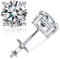 KRFY Moissanite Ohrstecker 1/1,6/2 Karat 6mm Brillanter Rundschliff D Farbe VVS1 Klarheit Diamant Ohrringe 18 Karat Weißgold Vergoldete Sterling Silberohrringe für Damen