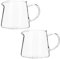 Angoily 2pcs Crystal Glass Creamer Coffee Milk Creamer Pitcher Serving Pitcher Glass Milk Frothing Pitcher Sauce Pitcher Milk Creamer Jug Milk Jug Cup for Kitchen