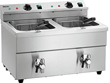 Friteuse électrique double à induction 2 x 8L avec vidange | Bartscher - 165119