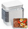SENENQU Juego de 50 bandejas de aluminio para barbacoa con tapa, 1000 ml, desechables de papel de aluminio con tapa para hornear, asar, cocinar, recipiente pequeño, 16 x 22 cm