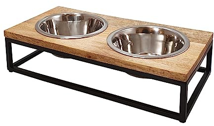 Nobby Napfständer Elegant Diner inkl. 2 Näpfen 48 x 24 X 14 cm; 2 x ca. 1800 ml