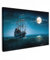 MuchoWow© Leinwand Groß 120x80 cm XXL Deko Schlafzimmer Aesthetic Leinwandbilder Wohnzimmer Gemälde Foto Geschenk Living Room Decoration Piraten - Meer - Nacht - Schiff - Mond