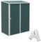 Outsunny 5ft x 3ft Lean to Garden Shed, Metal Outdoor Storage Shed with Single Lockable Door, Tool Storage Shed for Garden, Patio, Green