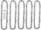 5Pcs Mini Chainsaw Chain 6 Inch Replacement Chains for Portable Mini Chainsaw, Guide Saw Chain for Wood Branch Cutting Mini Chainsaws(37 Drive Links)