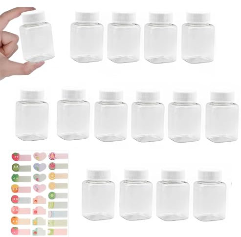 15 Pcs 100ml Plastic Juice Bottles with Screw Lids, Reusable Bottles for Coffee, Milk, and Beverages, Perfect for Home and Commercial Use
