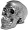 Objectz Totenkopf Deko, Skelettschädel Dekoration - auch als Spardose nutzbar (Silber Antik)