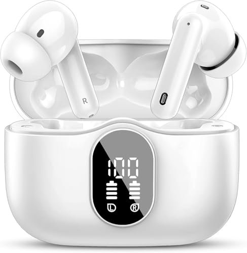 Bluetooth Kopfhörer, Kopfhörer Kabellos Bluetooth 5.4 Sport In Ear Kopfhörer mit 4 Mikrofon, 40 std Spielzeit, LED-Anzeige, ENC Lärmreduzierung, Tiefer Bass Ohrhörer für Arbeit und Studium