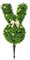 Künstlicher Buchsbaum Hase Gartenstecker 70 cm Grün mit Schleife Osterdekoration für Draußen Drinnen Gartendekoration Ostern Deko Ostern Outdoor Topiary Bunny Form Topiary Indoor (Z01-Green, 73cm)