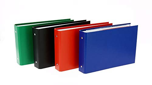 Classeur Balacron A5 à l'Italienne Dos 35mm 2 Anneaux Ronds Couverture PVC Coloris Assortis plus 4 intercalaires
