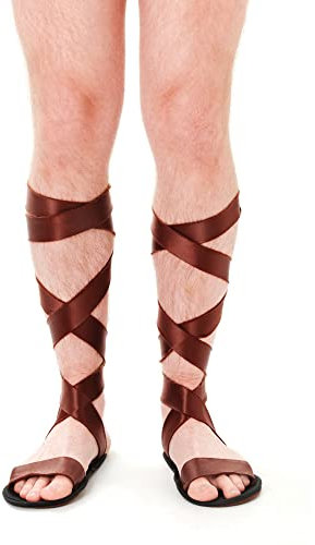Rubies Sandals Sandali Romani, Tinta Unita, Colore Marrone, Taglia Unica, BA714