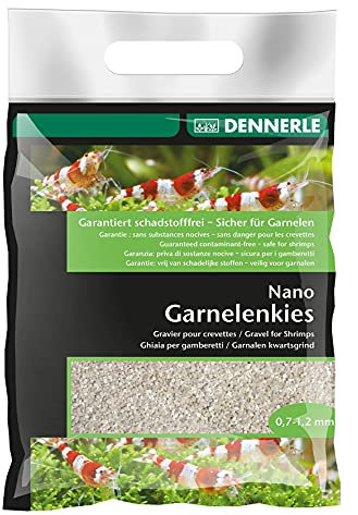 Dennerle Nano Garnelenkies | CO2 beständiger Aquarienkies | Geeignet für Garnelen und Krebse (Sunda Weiß)