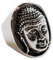 Fly Style Grosser Buddha Ring Siegelring aus 316L Edelstahl für Damen und Herren, Ring Grösse:21.0 mm