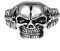 DonDon Herren Totenkopf Armreif Armband aus Edelstahl