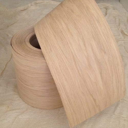 Iron on oak wood veneer various lengths - Holzfurnier - Hellbraun mit rötlichem Einschlag - 250 mm breit, Länge bestimmen Sie 5000 mm