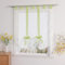 Raffrollos mit Band & Stickerei Raffgardinen Voile 1er-Pack B*H 60*140cm Grün