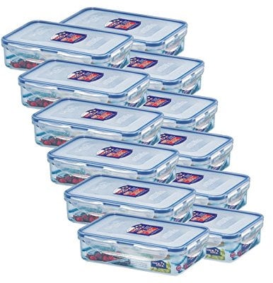 Lock&Lock Frischhaltebox Kühlschrankdose Frischhaltedose 800ml, luftdicht, HPL816T - 12er Set