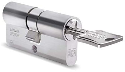WINKHAUS keyTec N-Tra Doppelzylinder | 30-30 mm | Schließ-Zylinder mit Aufbohrschutz, Pickingschutz, Not- und Gefahrenfunktion | Patentschutz | 5 Schlüssel & Sicherungskarte | Einzelschließung