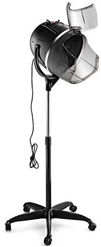 COSTWAY Casque Sèche Cheveux sur Pied 1050W, Casque Sechoir Professionnel Hauteur Réglable 125-160cm avec Minuterie 0-60 min, Outil pour Salon de Coiffure Maison Spa