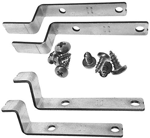 0,99€/Stück Fliegengitter Montagewinkel Einhängewinkel Halter - Ersatzteil + Zubehör - Einhängefeder als Befestigung in Edelstahl Insektenschutz für Fliegenfenster (21mm, 2xL+2xK)