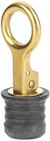 Suuonee Boot Ablassschraube, Messing Gummi Schnappverschluss Boot Ablassschraube Marine Bootszubehör für 1-1 / 4in Löcher
