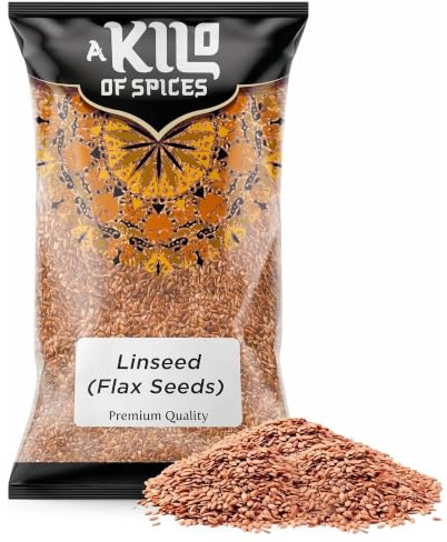 A Kilo of Spices Brown Whole Flaxseed 1kg, Linseed, Non-GMO, Vegan | Whole brown flaxseed (linseed), plant-based Omega-3 source, ideal for smoothies, baking, porridge, cereals and vegan cooking.