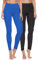 Merry Style 2er Pack Leggings Damen Baumwolle für das ganze Jahr Bequeme Leggings Blickdicht Damen Ideal für Yoga Sport Gym und Freizeit MS10-198 MS10-198 (Schwarz/Kobalt, XL)
