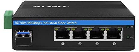 mtxneo POE-Switch 4 Ports Gigabit-Industrial-Ethernet-Switch mit PoE 802.3at - 30 W/Port SingleMode Bis zu 20 km