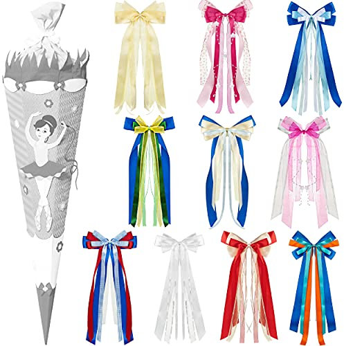 alles-meine.de GmbH Bastelset - Schultüte Farbe & Größe wählbar 70/85 / 100 cm - passende Bänder Schleife - Tänzerin - Ballerina - Farbe frei wählbar - Bastelschultüte - Zu..
