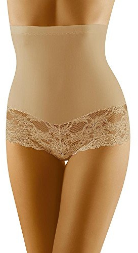 Wolbar Miederslip Damen Slips Panties Höschen Hohe Taille Hipster Slip Figurformende Bauchkontrolle Shapewear Seamless Nahtlose Spitzenhöschen Formwäsche Unterhosen WB183