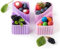 Lekkabox Cups, Dreieck 4er Set (Rosa/Flieder) - Silikon Förmchen für saubere Trennung in der Brotdose | Bento Lunchbox Zubehör